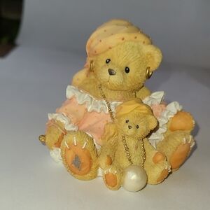 Cherished Teddies Carrie Figurine with Cream and Tan Accents